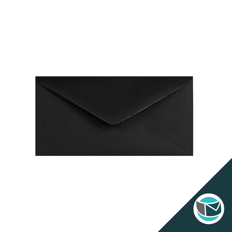 Gekleurde Premium Envelop - 110x220 mm (DL) - Zwart