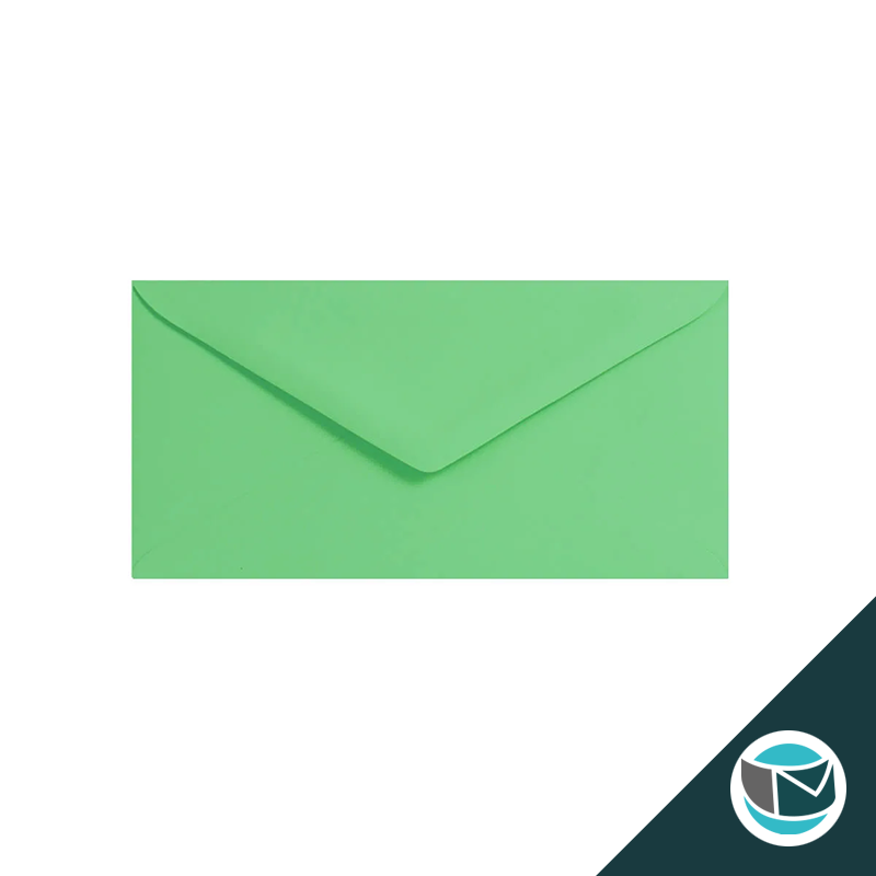 Gekleurde Premium Envelop - 110x220 mm (DL) - lichtgroen Gekleurd