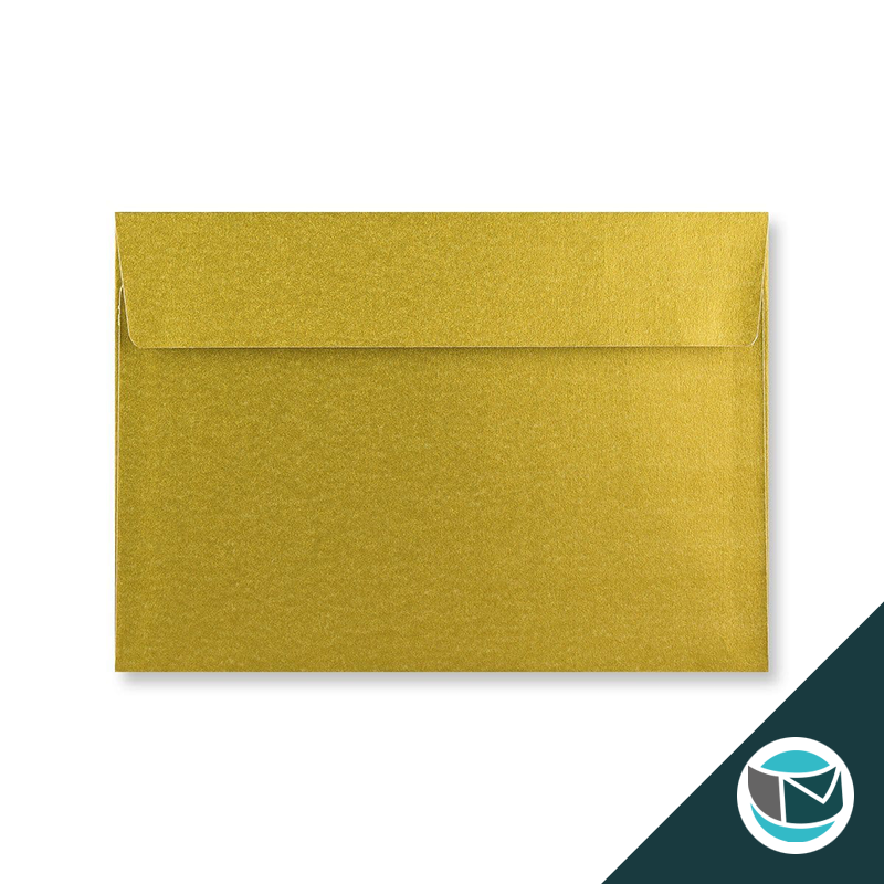 Luxe Wenskaart Envelop - 114x162 mm (C6) - Goud Strip