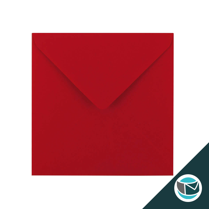Gekleurde Premium Envelop - 140x140 mm - Donkerrood