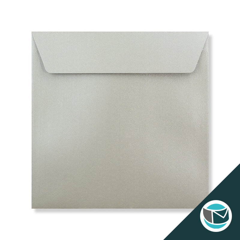 Parelmoer Envelop - 155x155 mm - Zilver Strip 120 grams