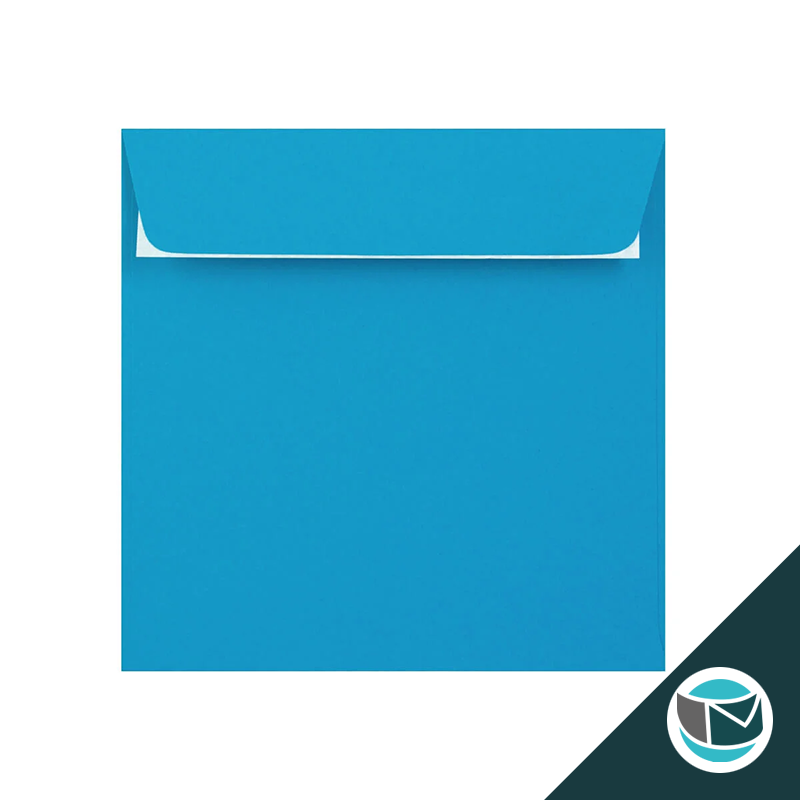 Gekleurde Premium Envelop - 155x155 mm - Helder Blauw