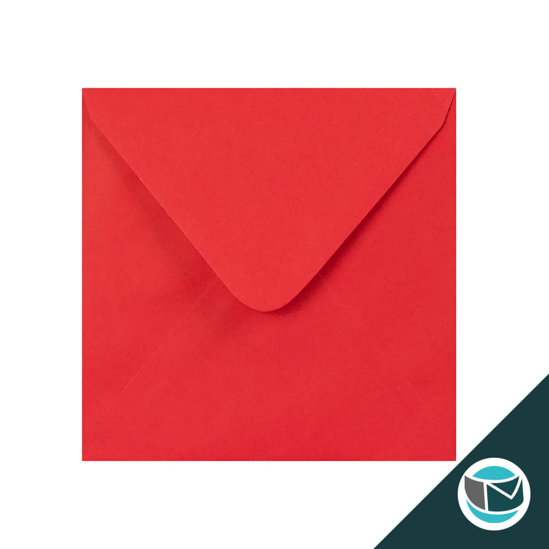 Gekleurde Premium Envelop - 155x155 mm - Rood