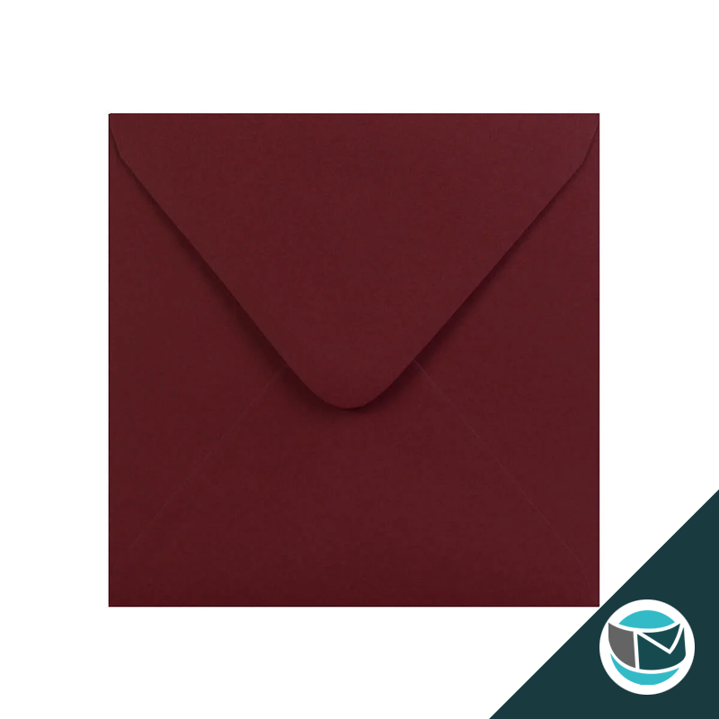 Gekleurde Premium Envelop - 155x155 mm - Bordeaux
