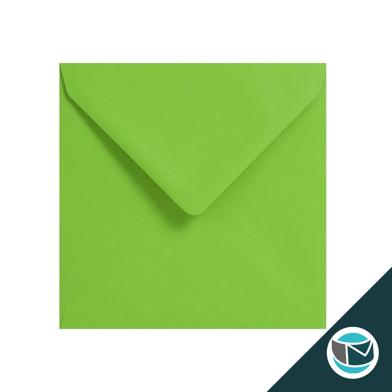 Gekleurde Premium Envelop - 155x155 mm - Mid Groen