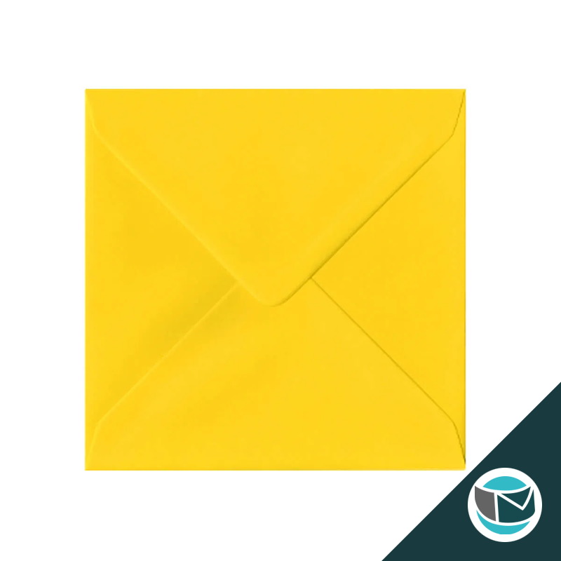 Gekleurde Premium Envelop - 155x155 mm - Geel