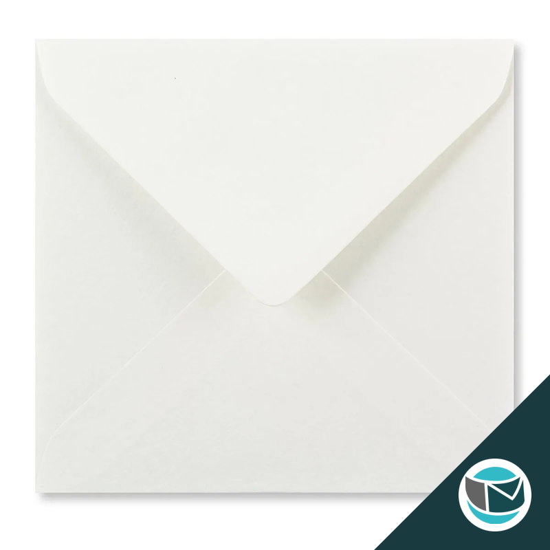 Gekleurde Envelop - 155x155 mm - Wit Gehamerd 100 grams