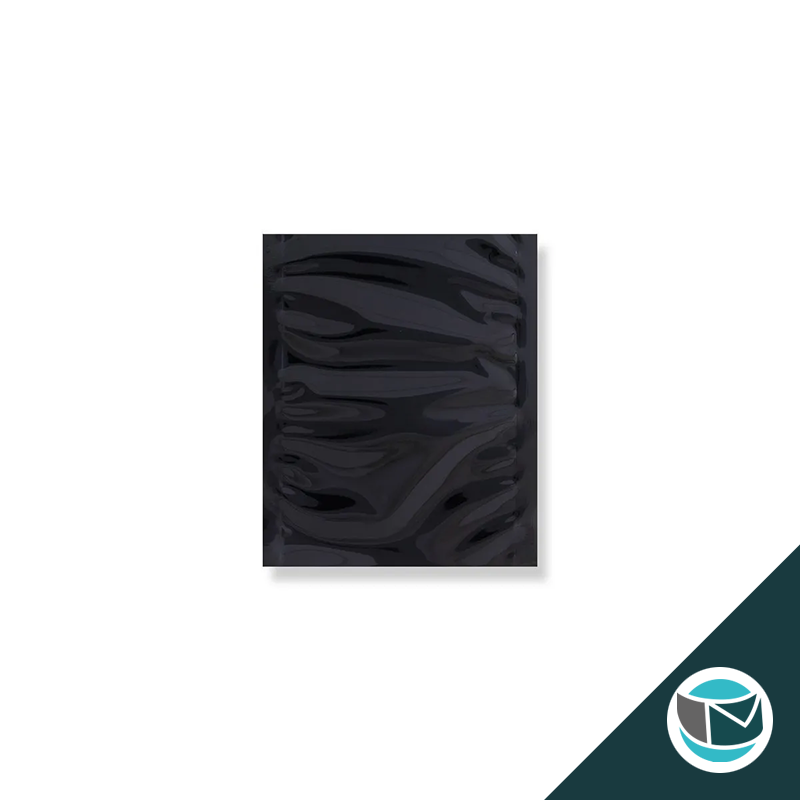 Metallic Folie Envelop (Glans) - 162x114 mm (C6) - Zwart