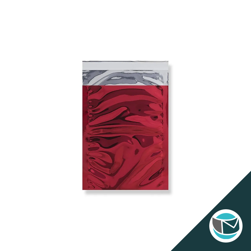 Metallic Folie Envelop (Glans) - 162x114 mm (C6) - Rood