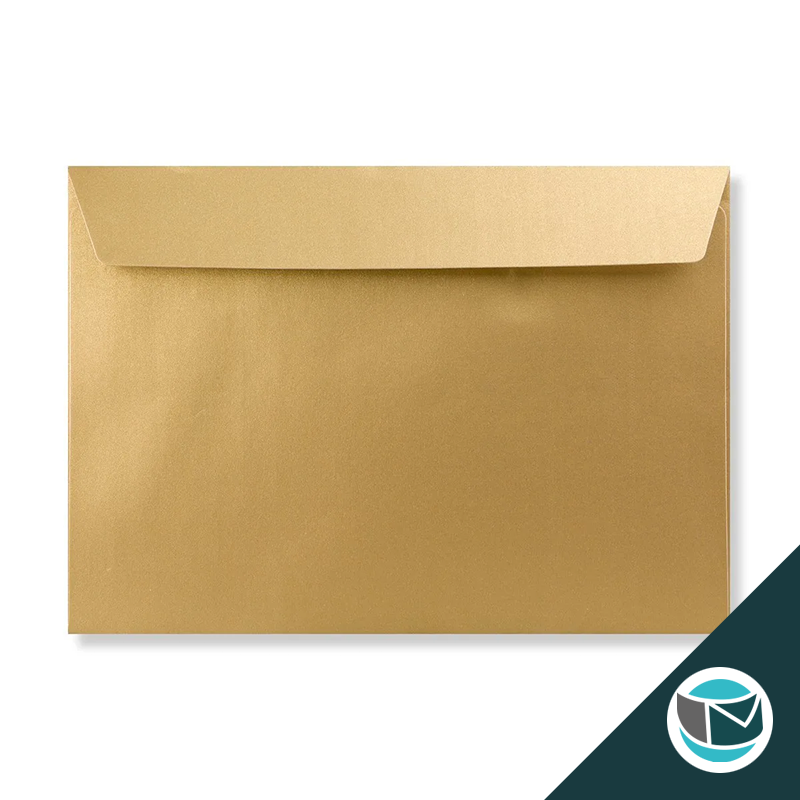 Parelmoer Envelop - 162x229 mm (C5) - Goud Strip 120 grams
