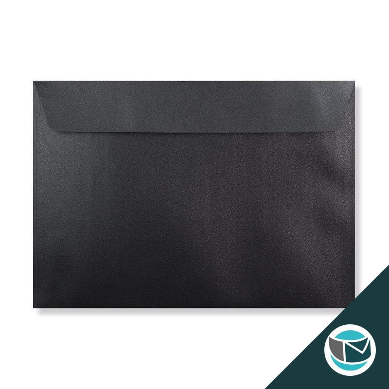 Parelmoer Envelop - 162x229 mm (C5) - Donkergrijs Strip 120 grams