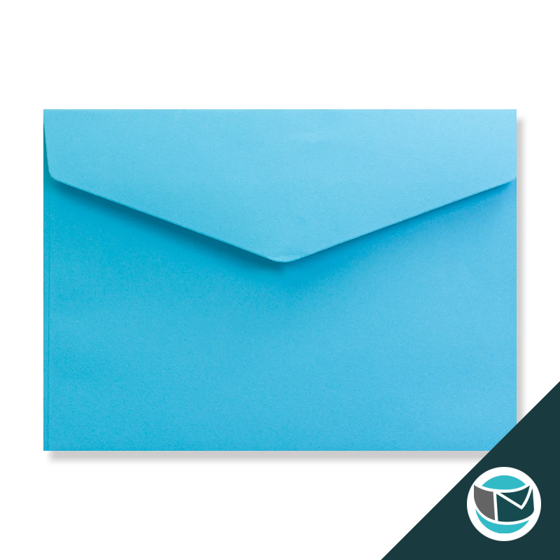 Wenskaart Envelop met Puntklep Strip - 162x229 mm (C5) - Blauw