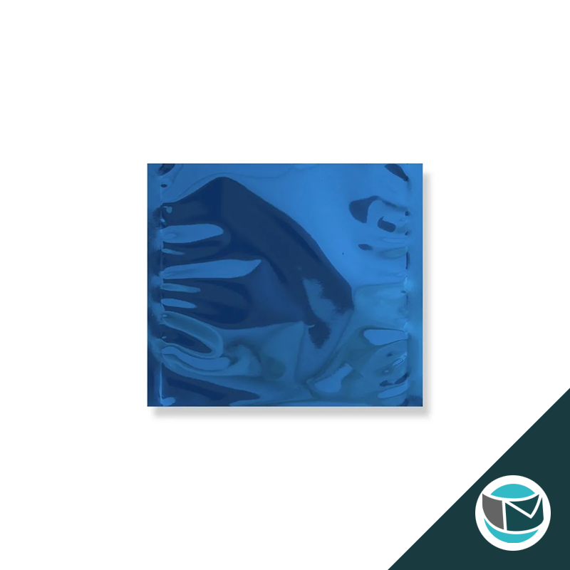 Metallic Folie Envelop (Glans) - 165x165 mm - Blauw