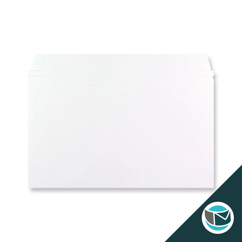 Kartonnen Duplex Enveloppen - 175x305 mm - Wit