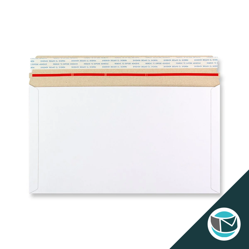 Kartonnen Duplex Enveloppen - 175x305 mm - Wit