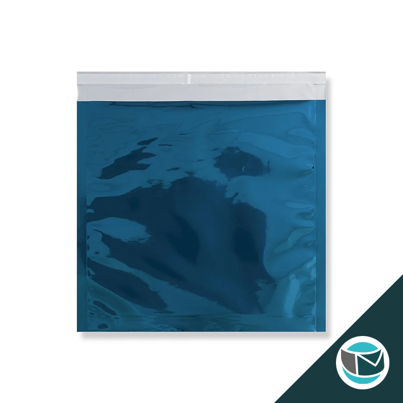 Metallic Folie Envelop (Glans) - 220x220 mm - Blauw