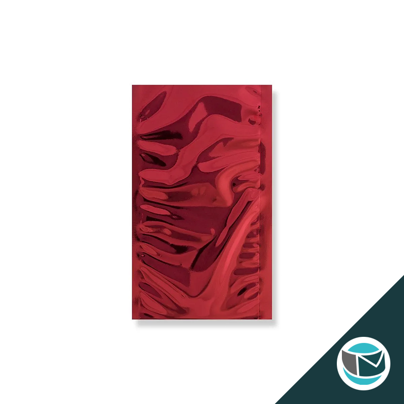 Metallic Folie Envelop (Glans) - 229x114 mm (DL+) - Rood