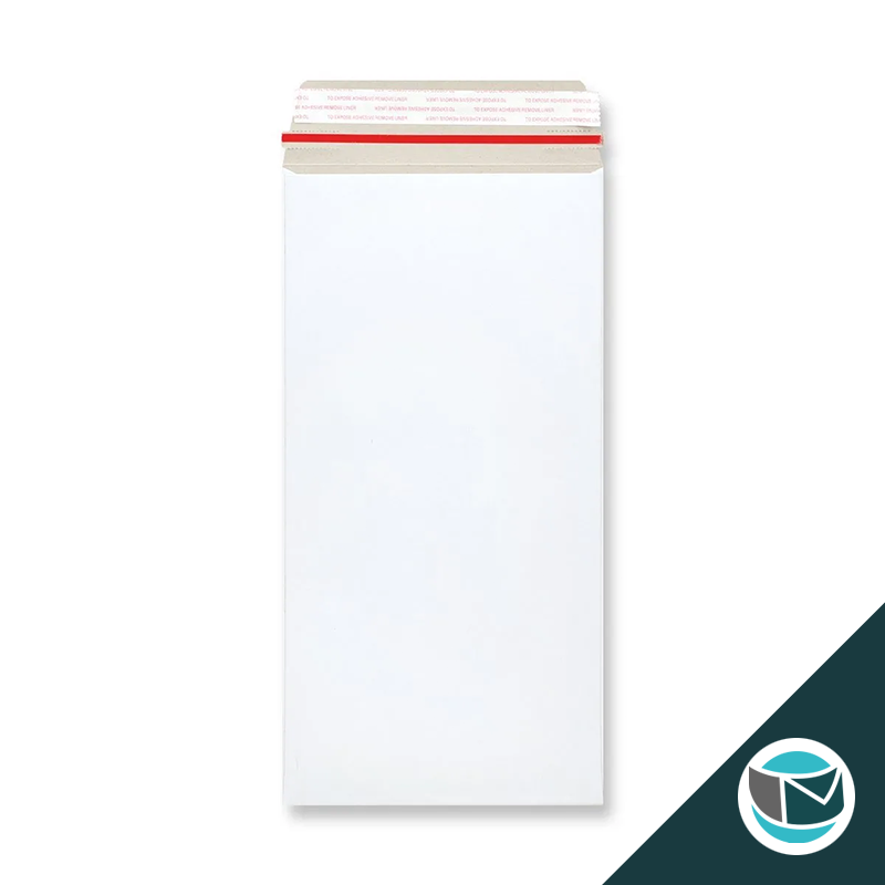 Kartonnen Duplex Enveloppen - 305x152 mm - Wit