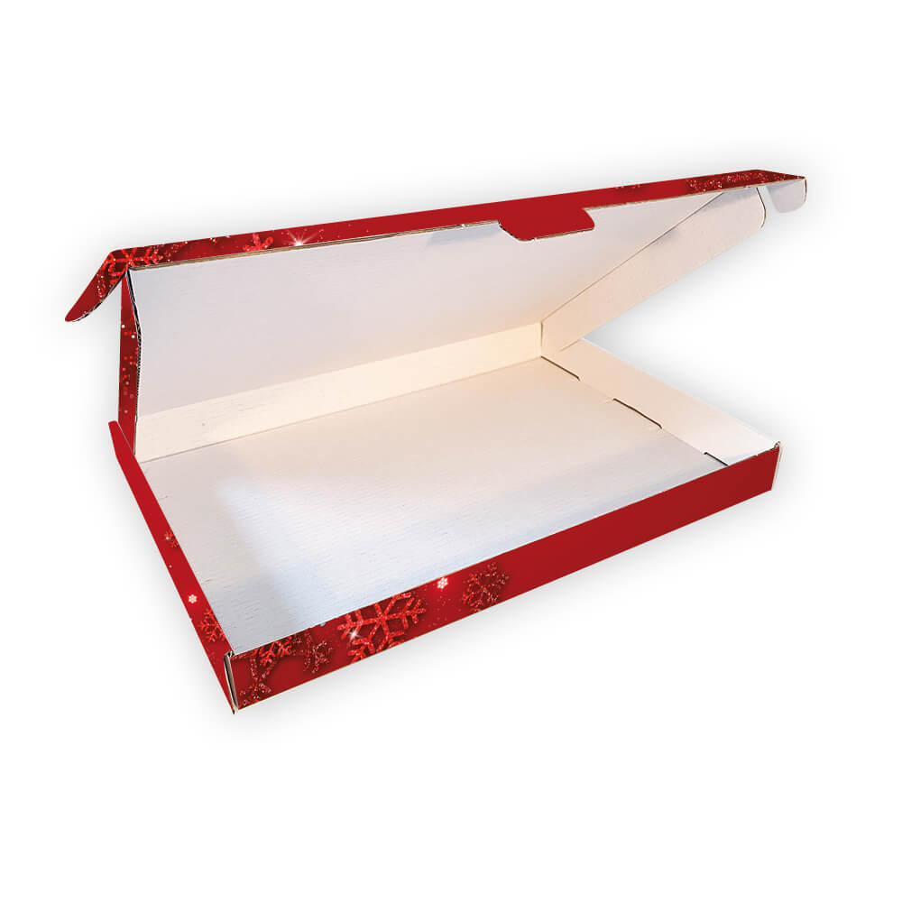 Brievenbusdoos met Bovenklep – A4 – 299 x 213 x 28 mm – Kerst Rood