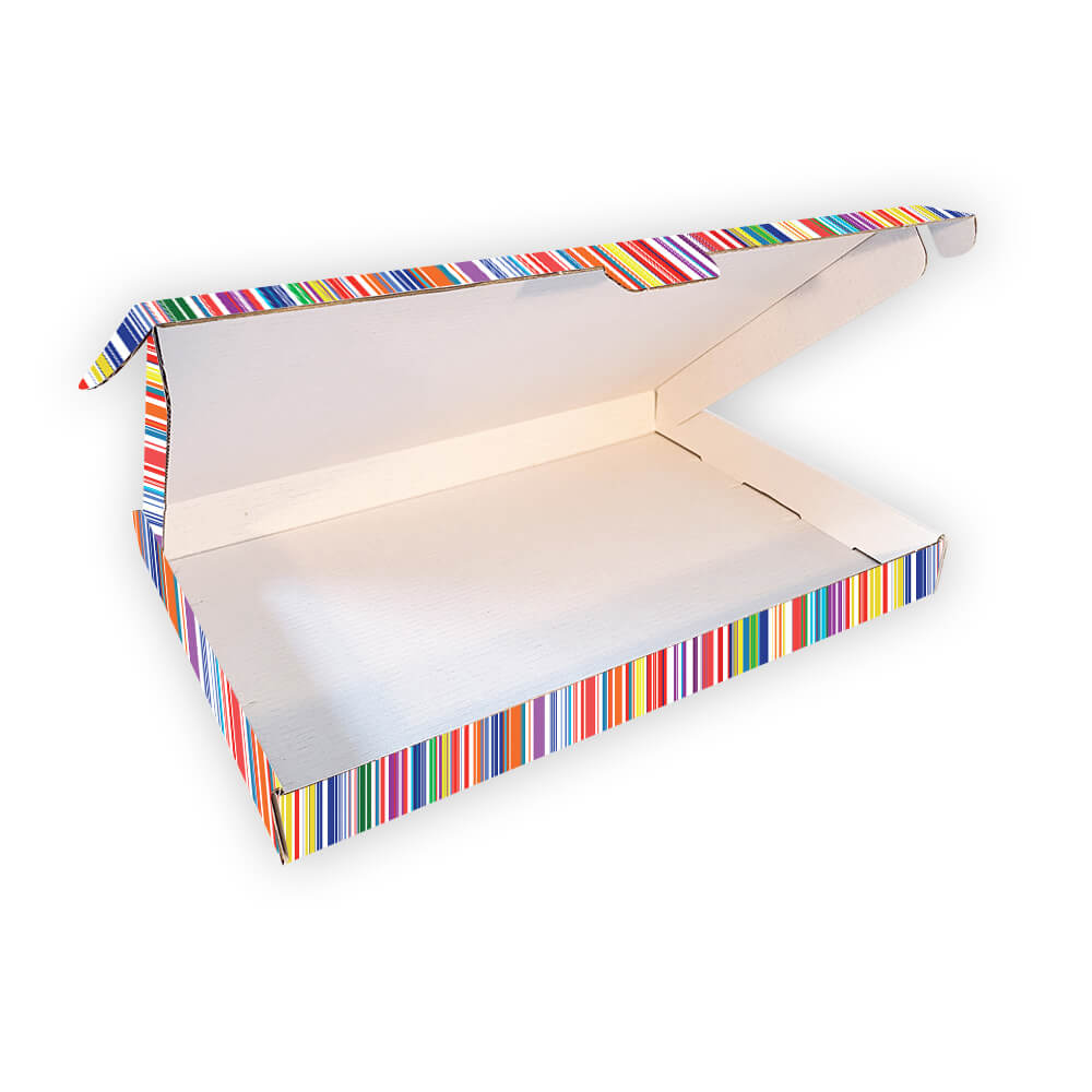 Brievenbusdoos met Bovenklep – A4 – 299 x 213 x 28 mm – Regenboogkleur
