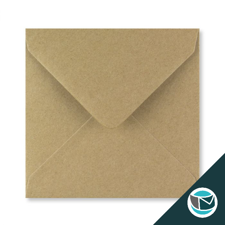Gerecyclede Kraft Envelop - 140x140 mm