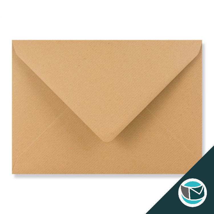 Gerecyclede Gestreept Kraft Envelop - 162x229 mm (C5)