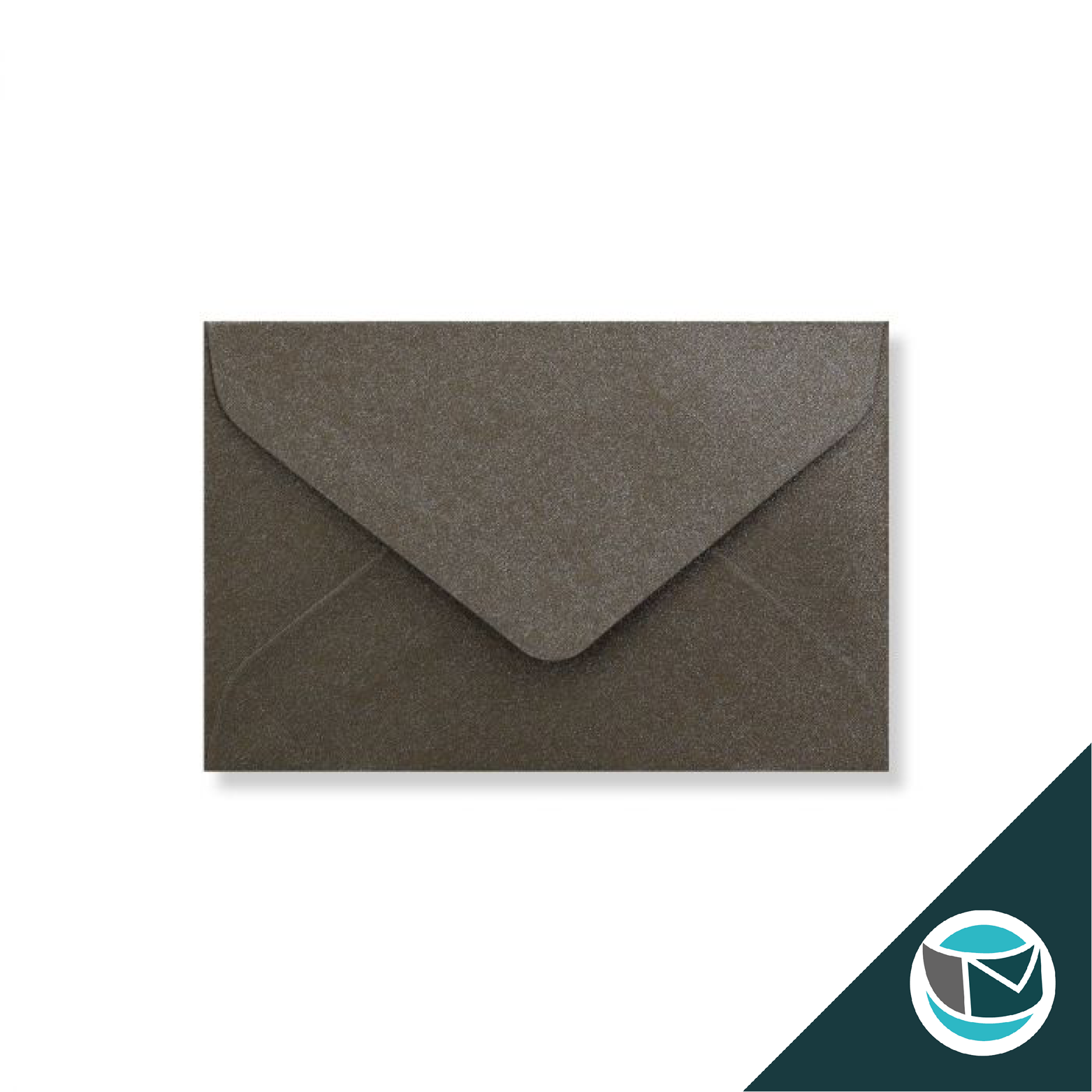 Parelmoer Envelop - 62x94 mm - Donkerzilver