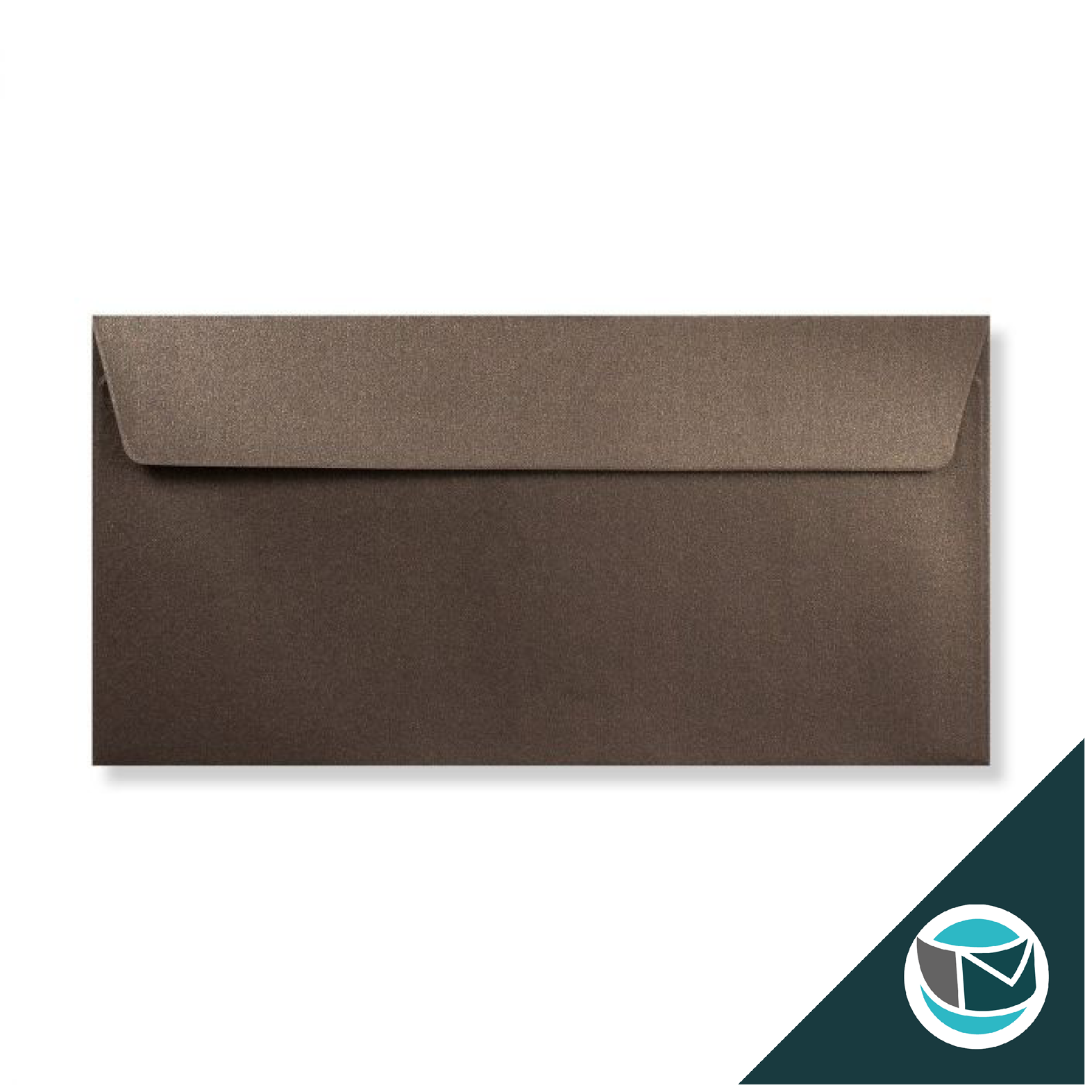 Parelmoer Envelop - 110x220 mm - Brons Strip