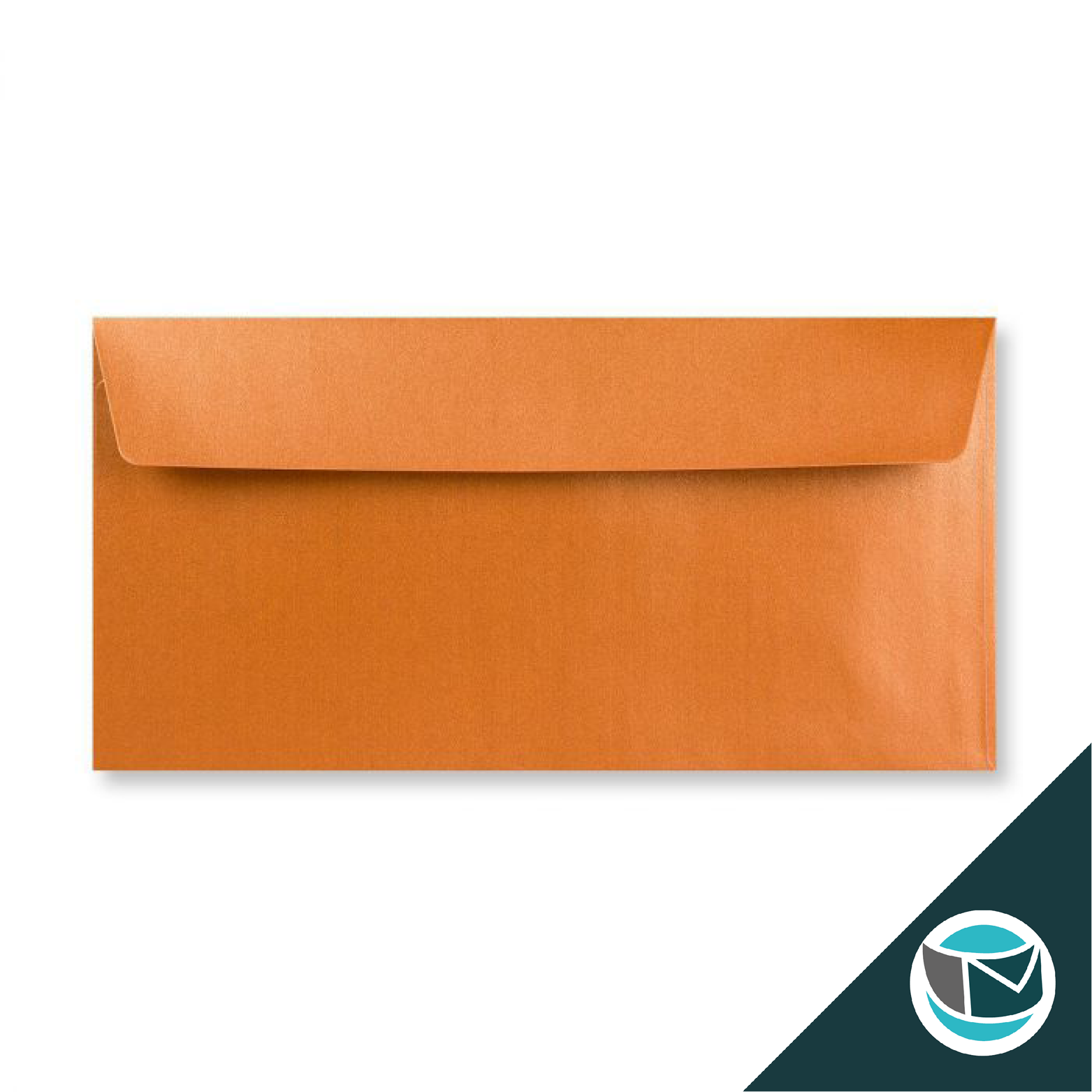 Parelmoer Envelop - 110x220 mm - Koper Strip