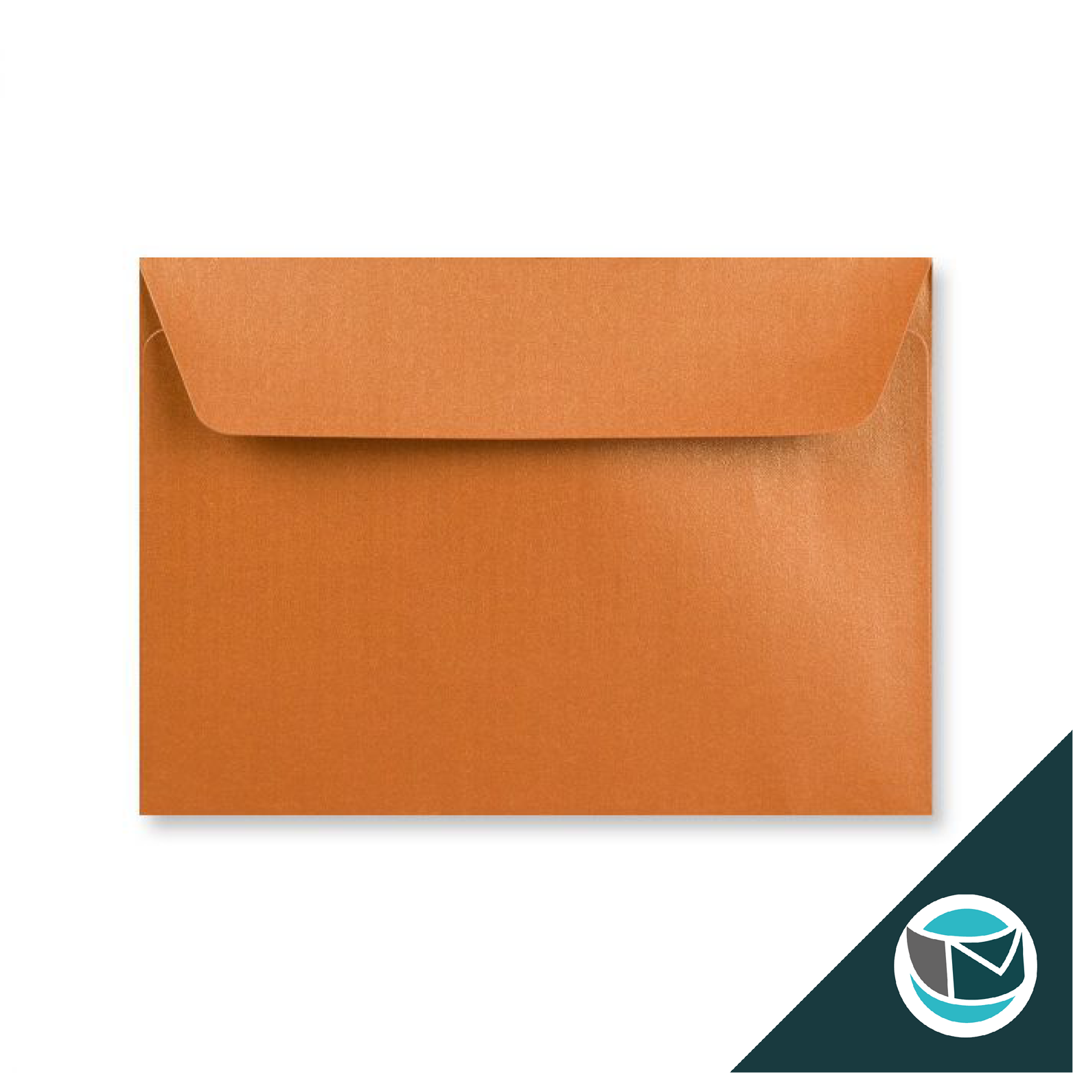 Parelmoer Envelop - 114x162 mm (C6) - Koper Strip