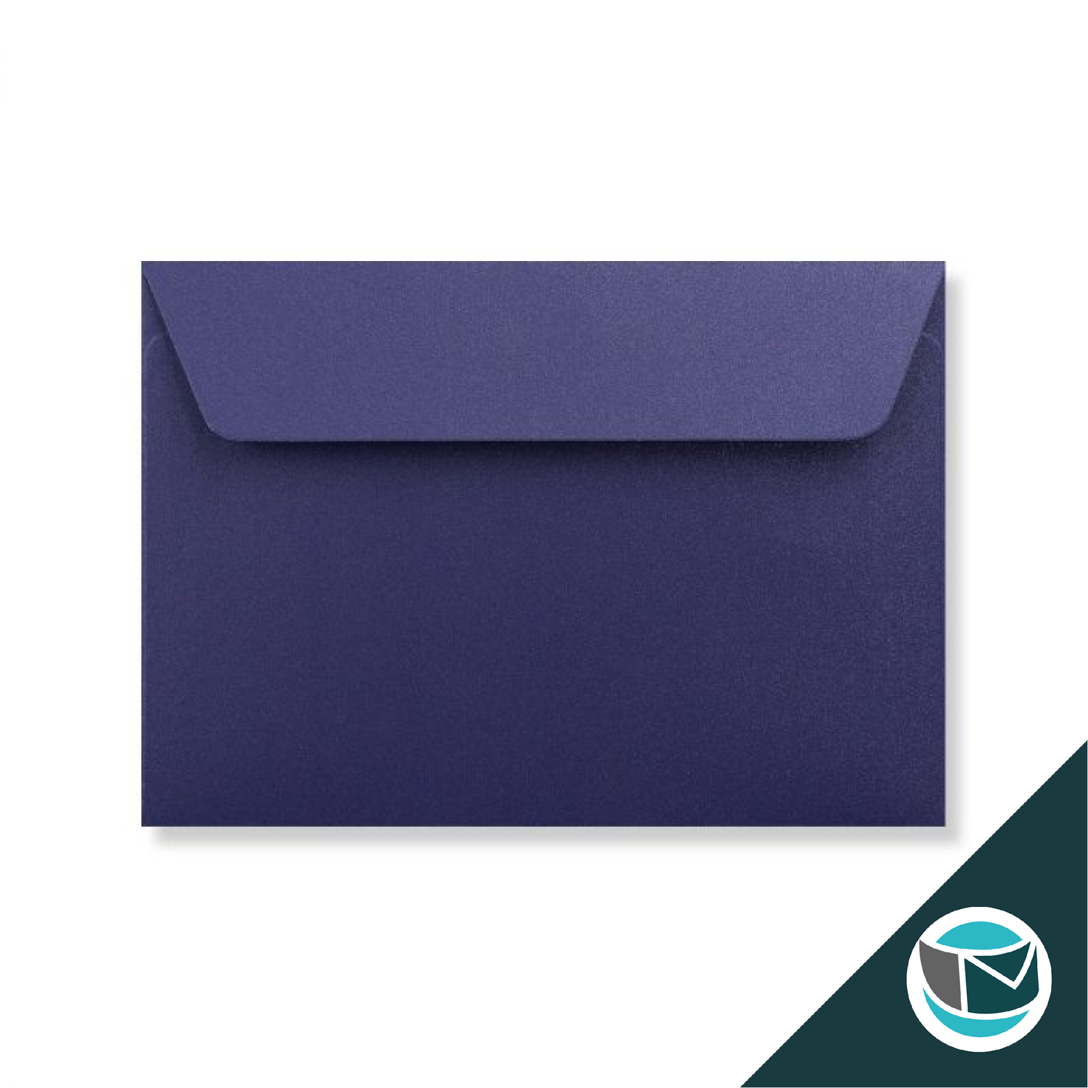 Parelmoer Envelop - 114x162 mm (C6)- Blauw Strip