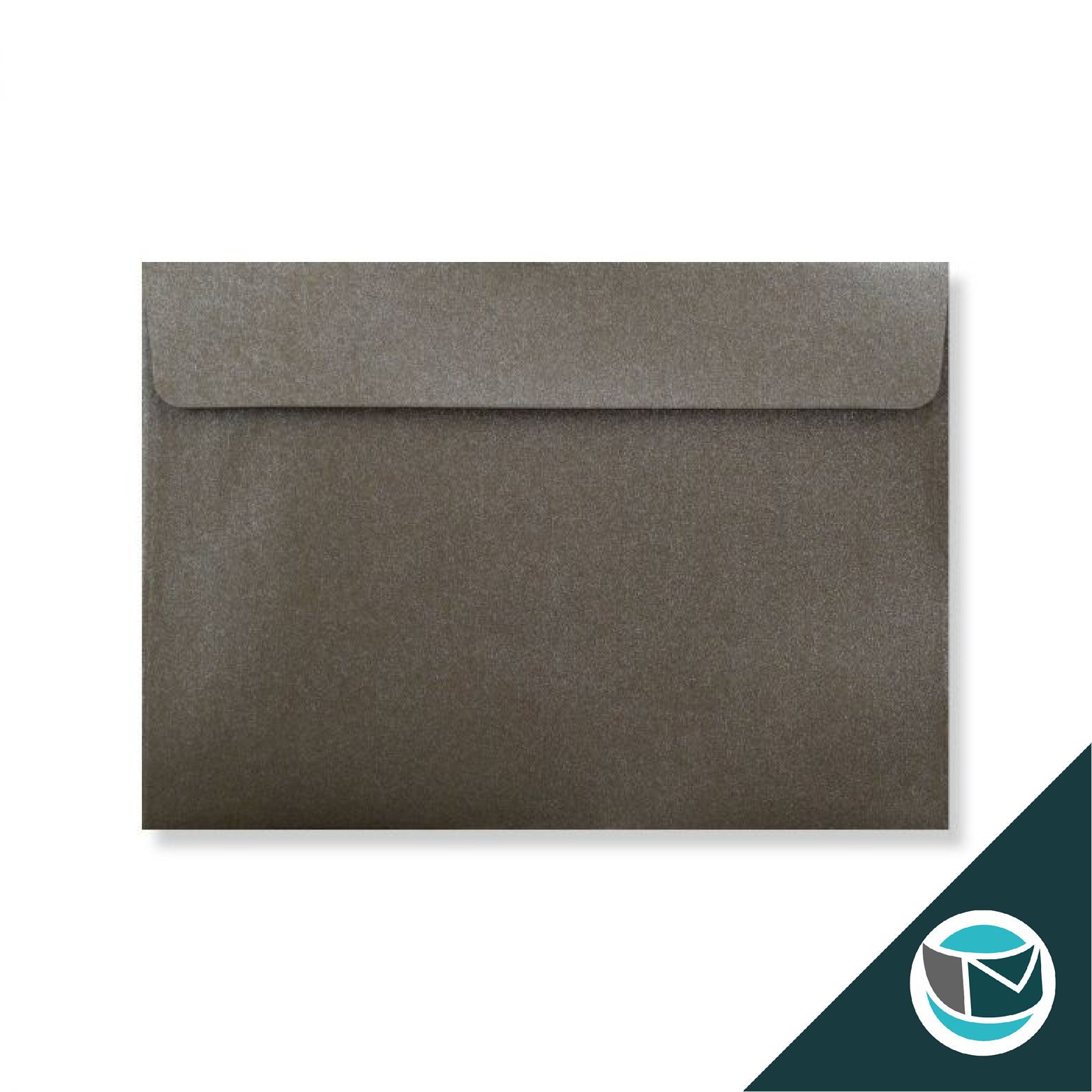 Parelmoer Envelop - 114x162 mm (C6) - Donkerzilver Strip