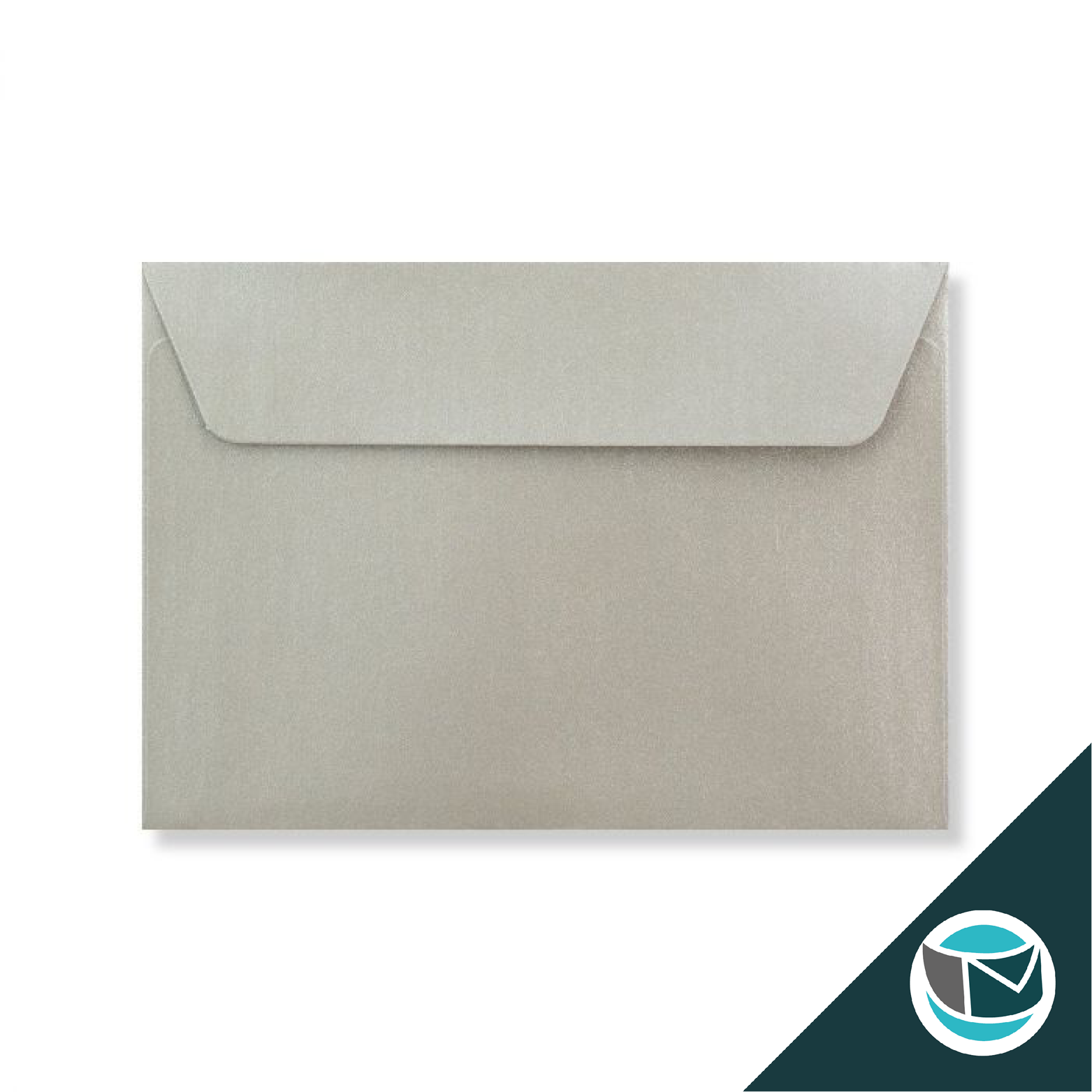 Parelmoer Envelop - 114x162 mm (C6) - Zilver Strip