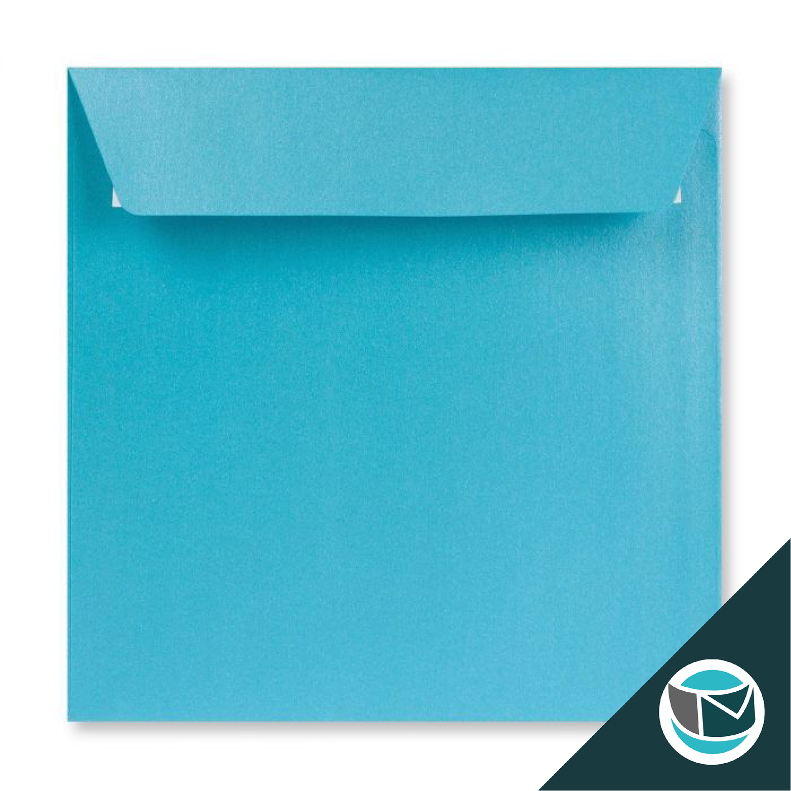 Parelmoer Envelop - 155x155 mm - Lichtblauw