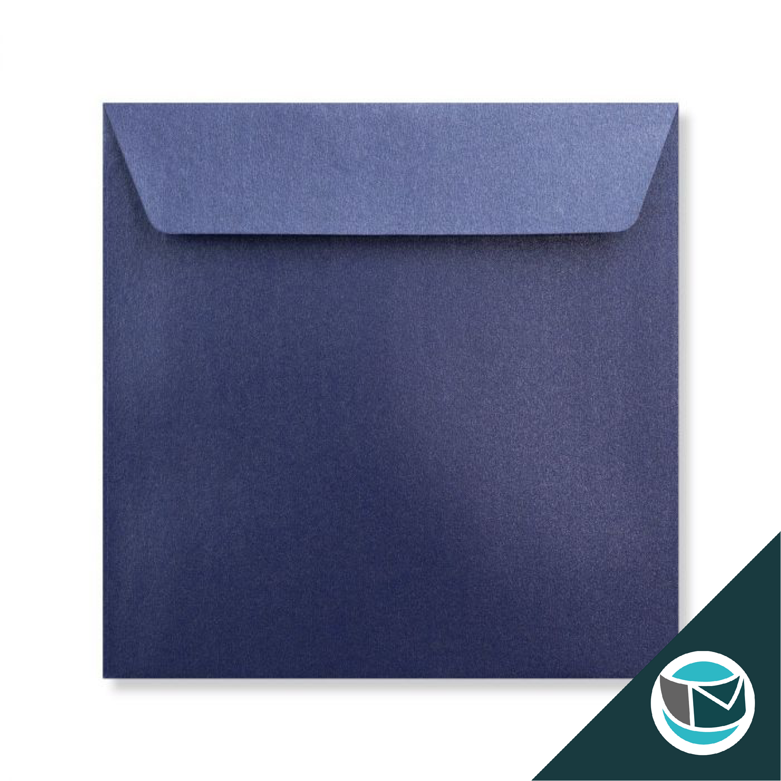 Parelmoer Envelop - 155x155 mm- Blauw