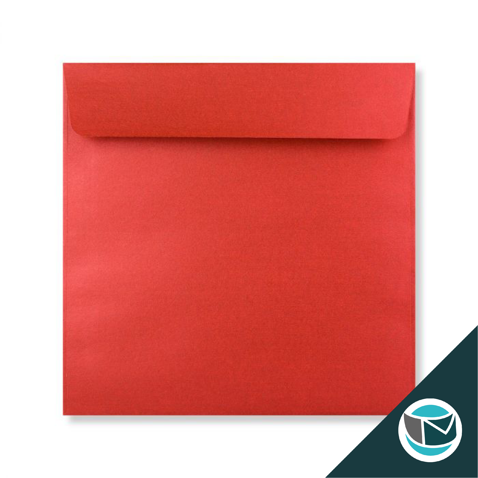 Parelmoer Envelop - 170x170 mm - Rood Strip