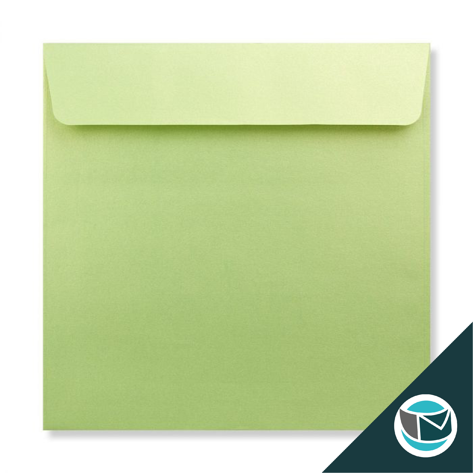 Parelmoer Envelop - 170x170 mm - Lime Strip
