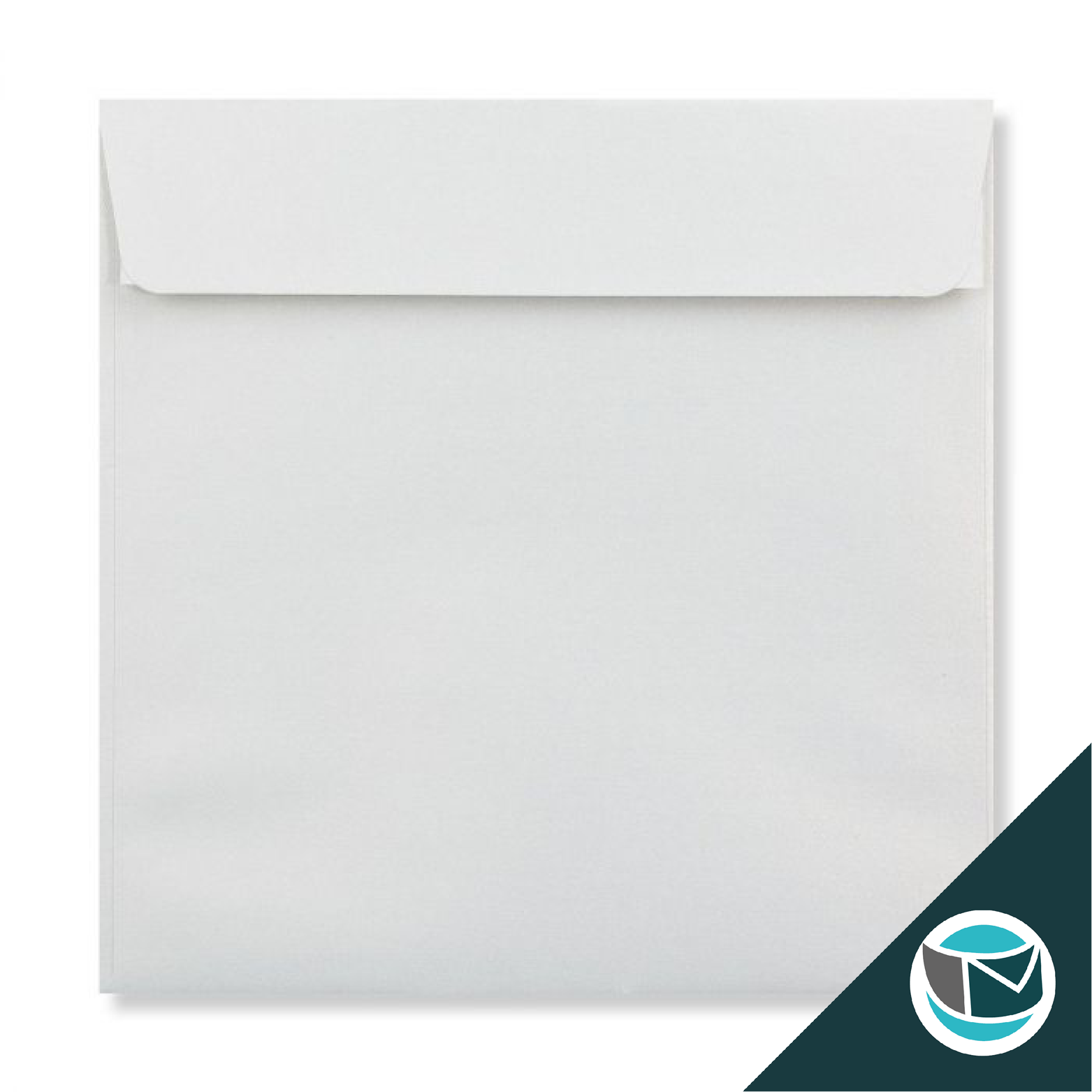 Parelmoer Envelop - 170x170 mm - Wit Strip
