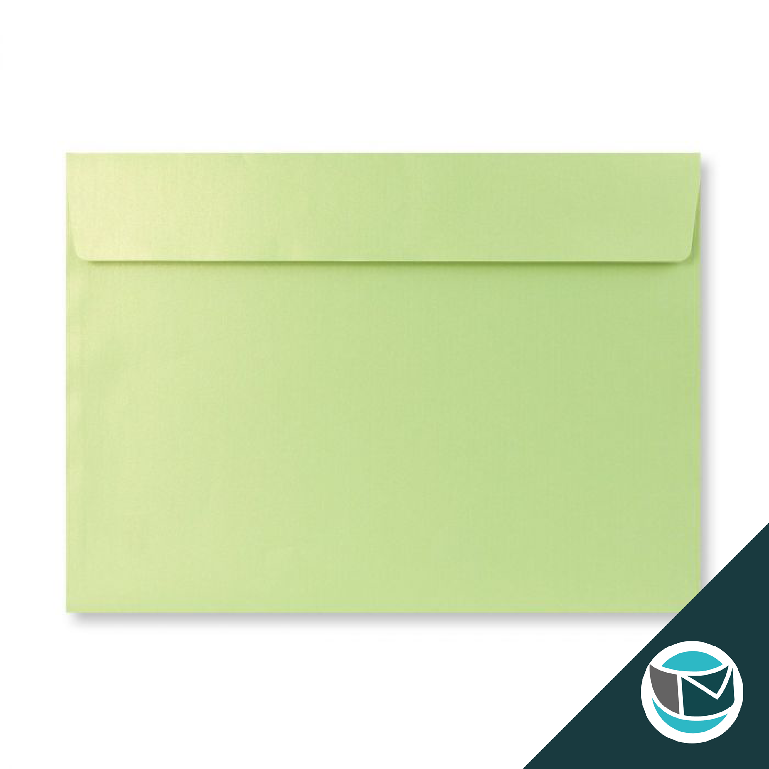 Parelmoer Envelop - 229x324 mm (C4) - Lime Strip