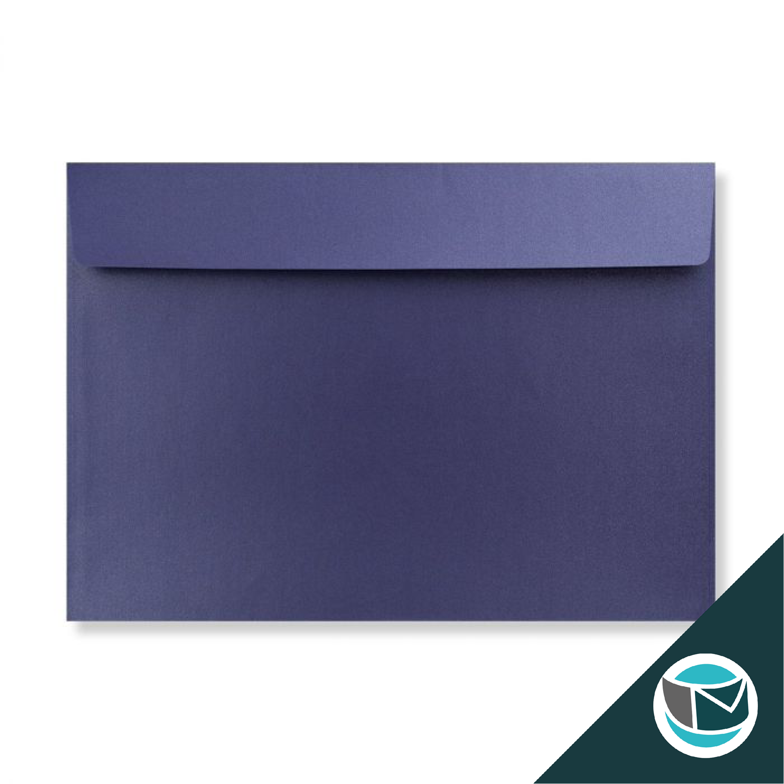 Parelmoer Envelop - 229x324 mm (C4)- Blauw Strip