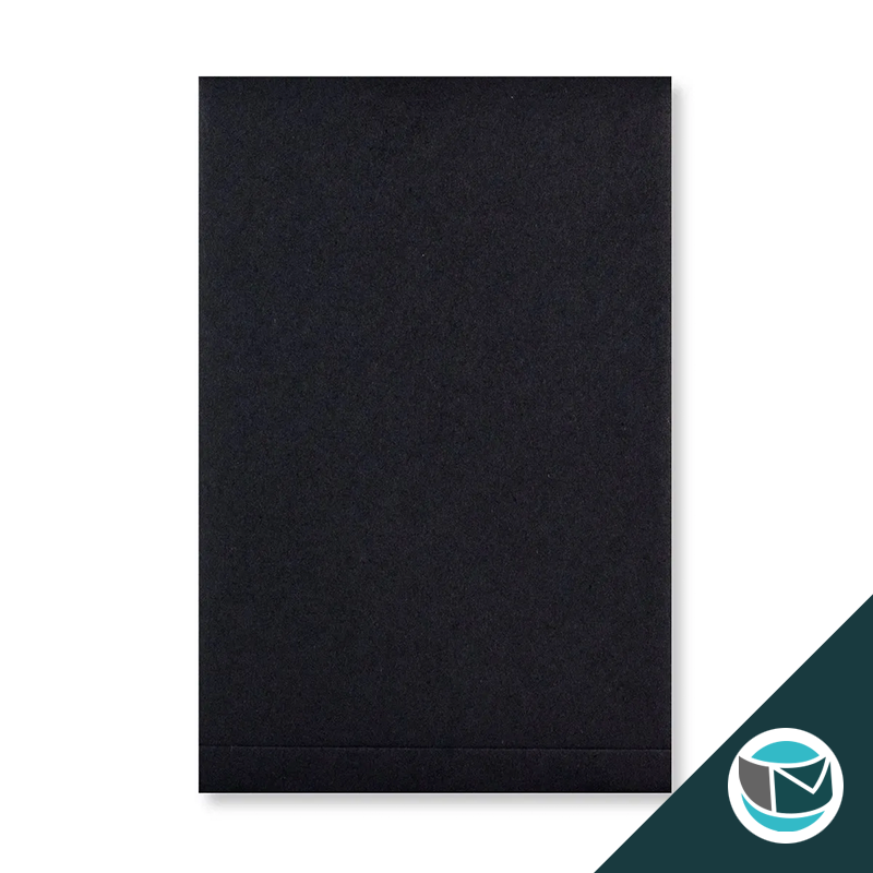 Envelop met Japanse Sluiting - 162x114x25 mm (C6) - Zwart (incl. Zijvouw)