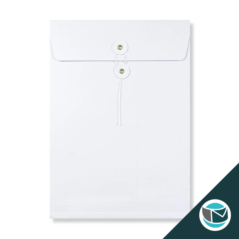 Envelop met Japanse Sluiting - 324x229x25 mm (C4) - Wit (incl. Zijvouw)