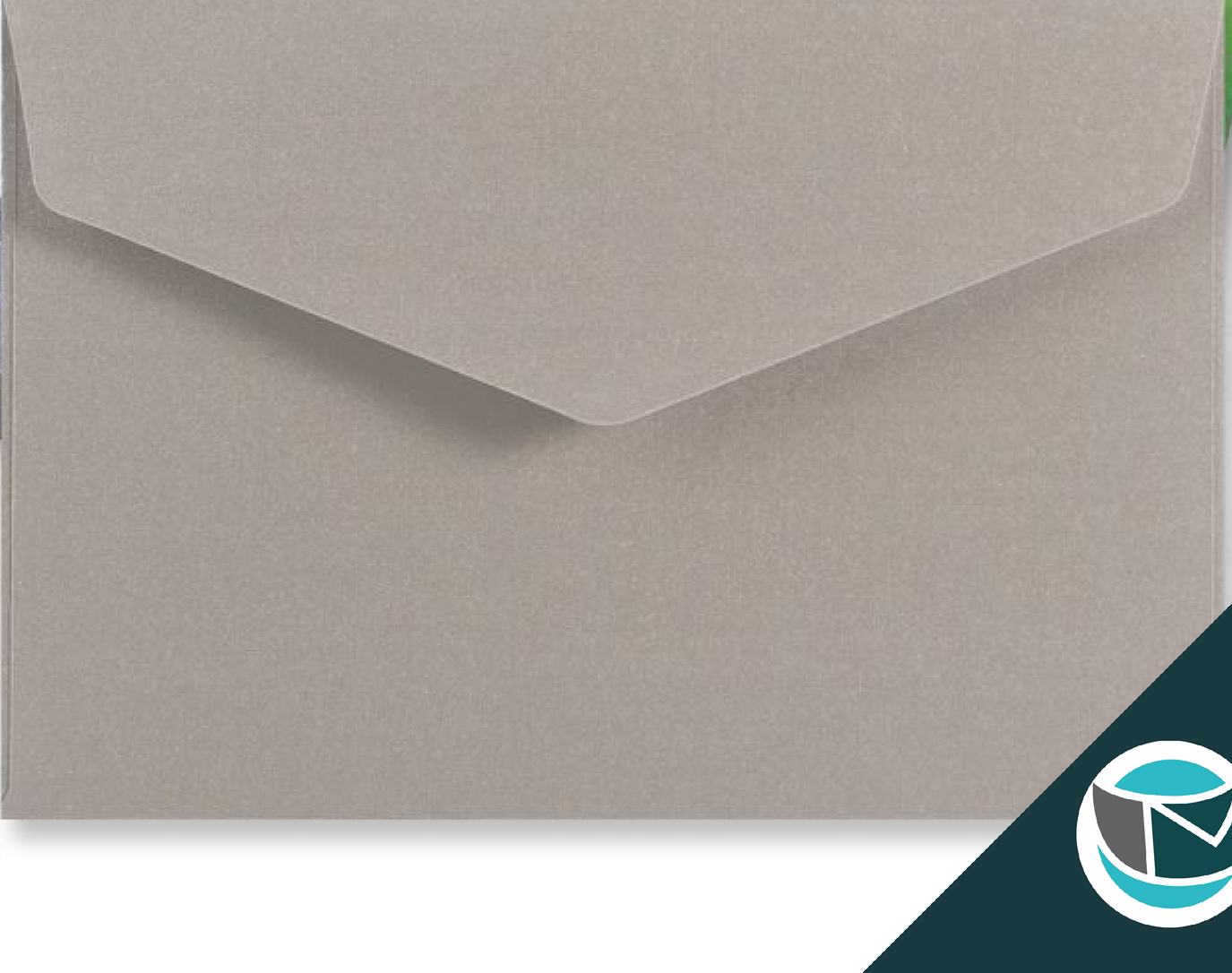 Wenskaart Envelop met Puntklep Strip - 62x94 mm - Zilver