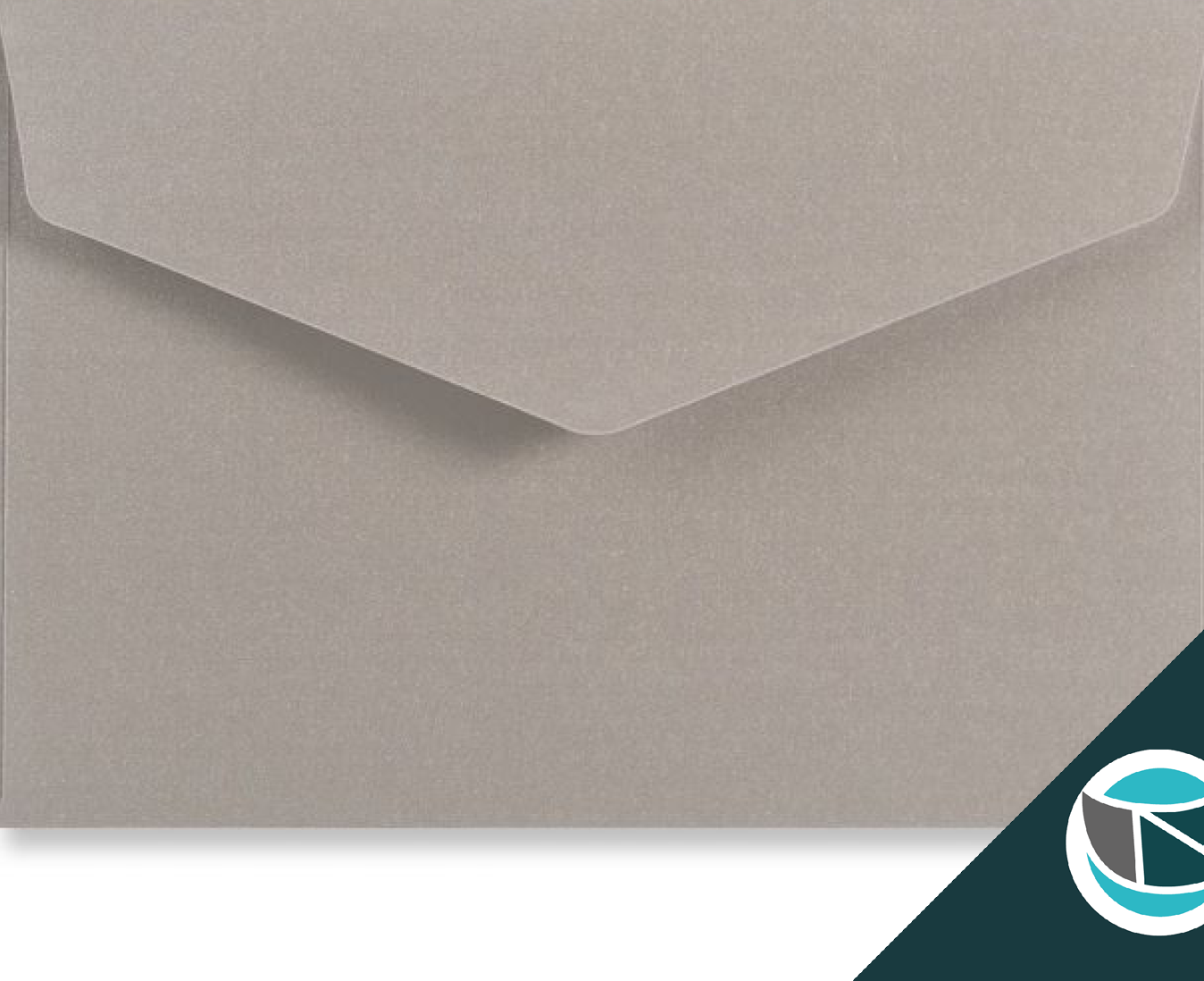 Wenskaart Envelop met Puntklep Strip - 62x94 mm - Zilver