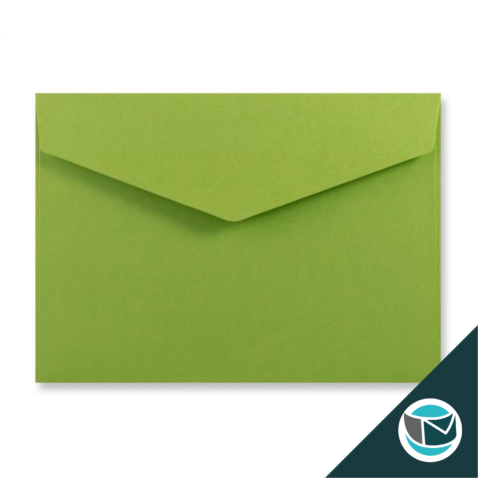 Wenskaart Envelop met Puntklep Strip - 162x229 mm (C5) - Groen