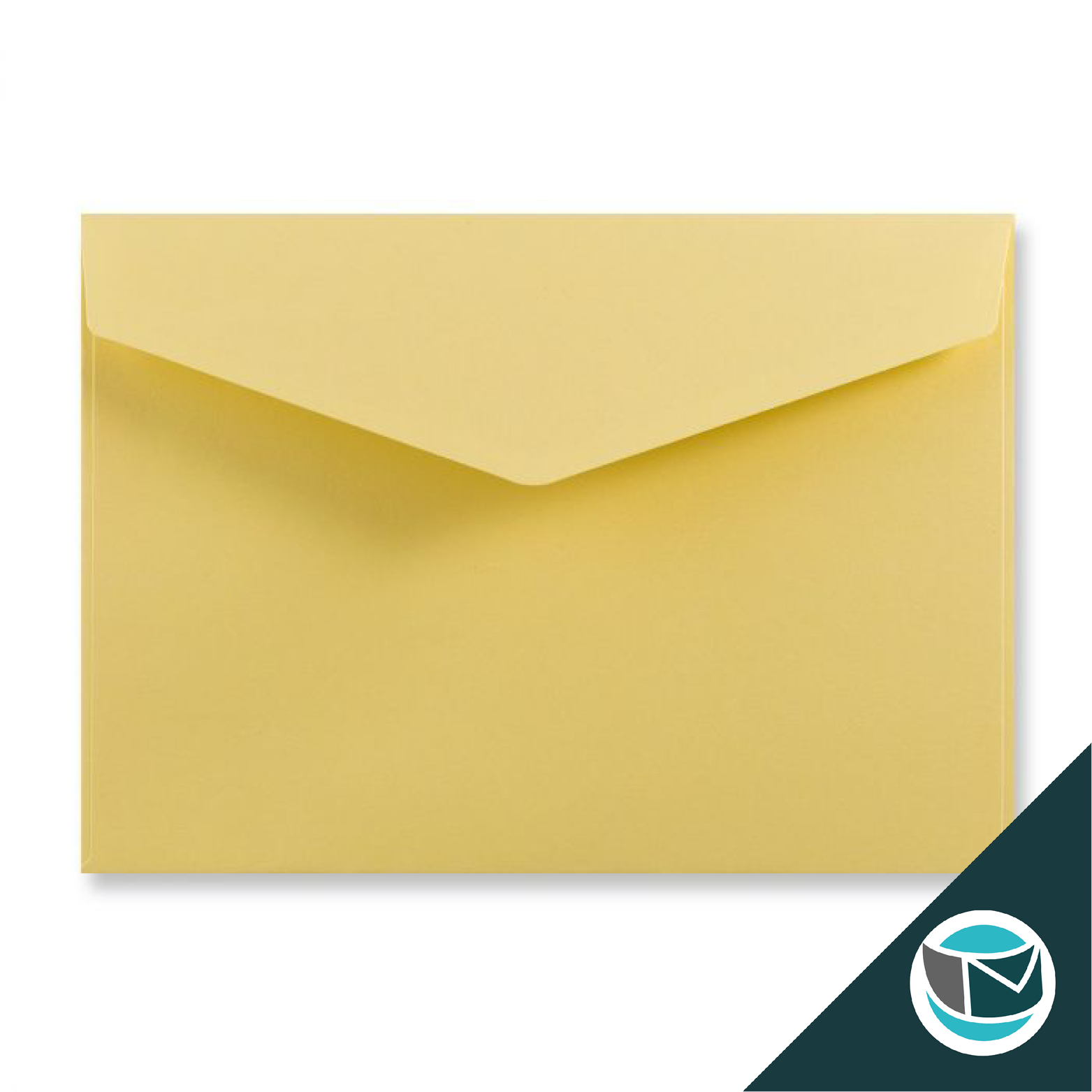 Wenskaart Envelop met Puntklep Strip - 162x229 mm (C5)- Geel