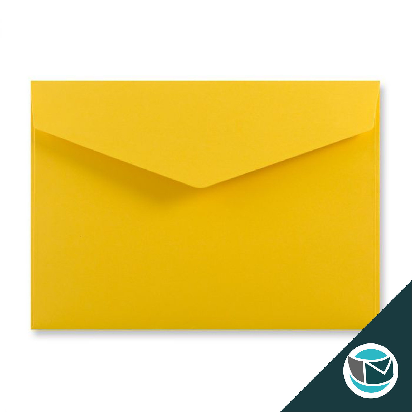 Wenskaart Envelop met Puntklep Strip - 162x229 mm (C5) - Donkergeel