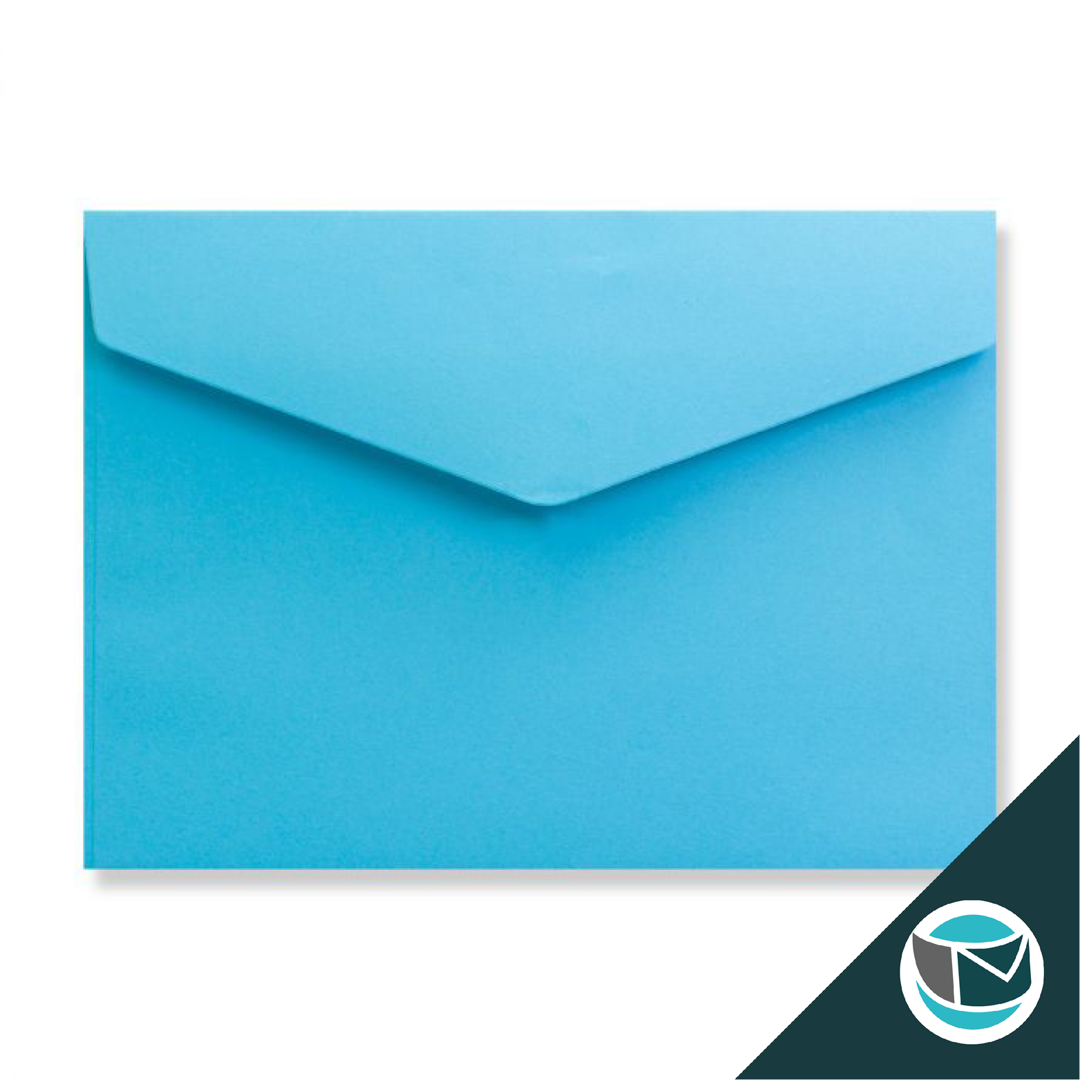 Wenskaart Envelop met Puntklep Strip - 162x229 mm (C5) - Blauw