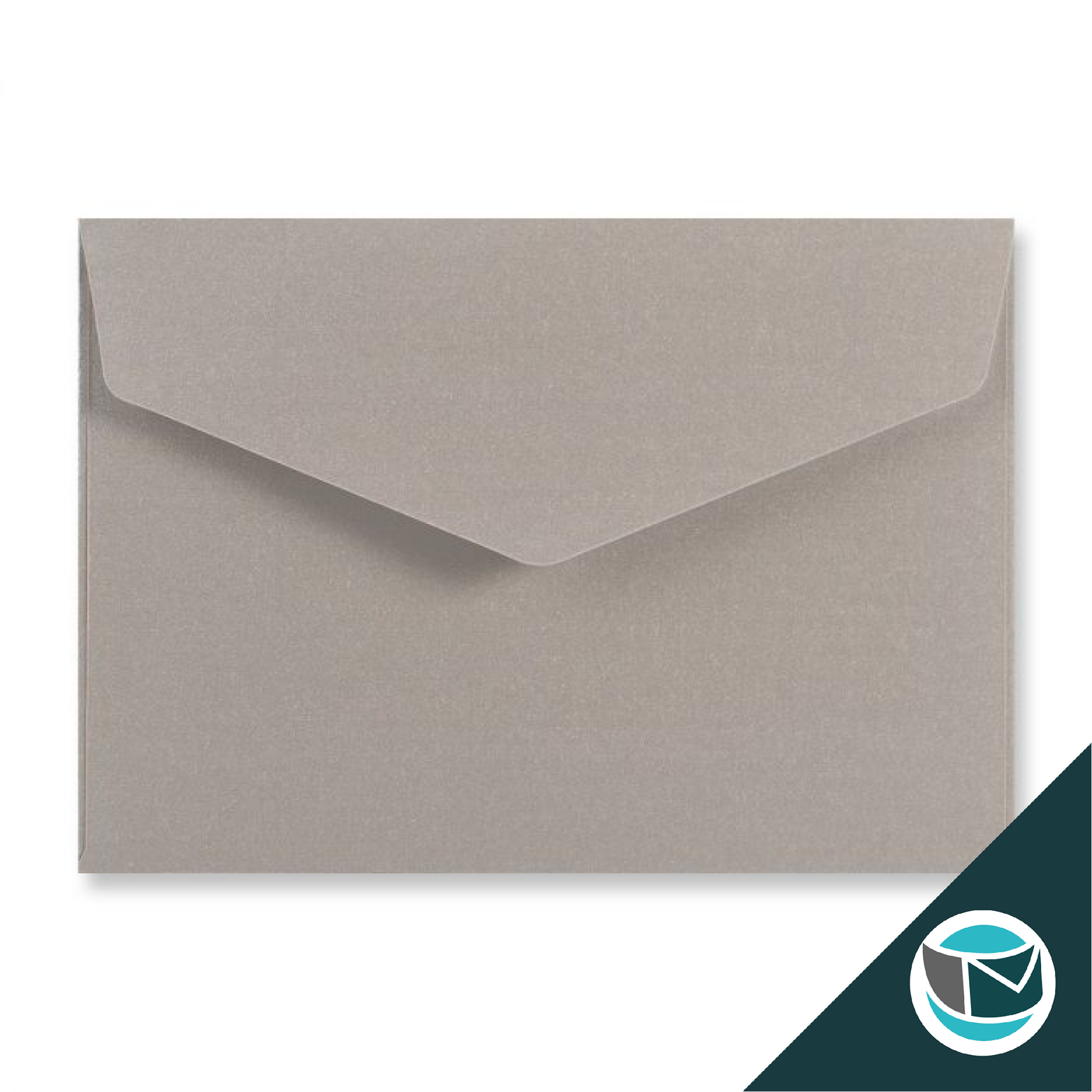 Wenskaart Envelop met Puntklep Strip - 114x162 mm (C6) - Zilver