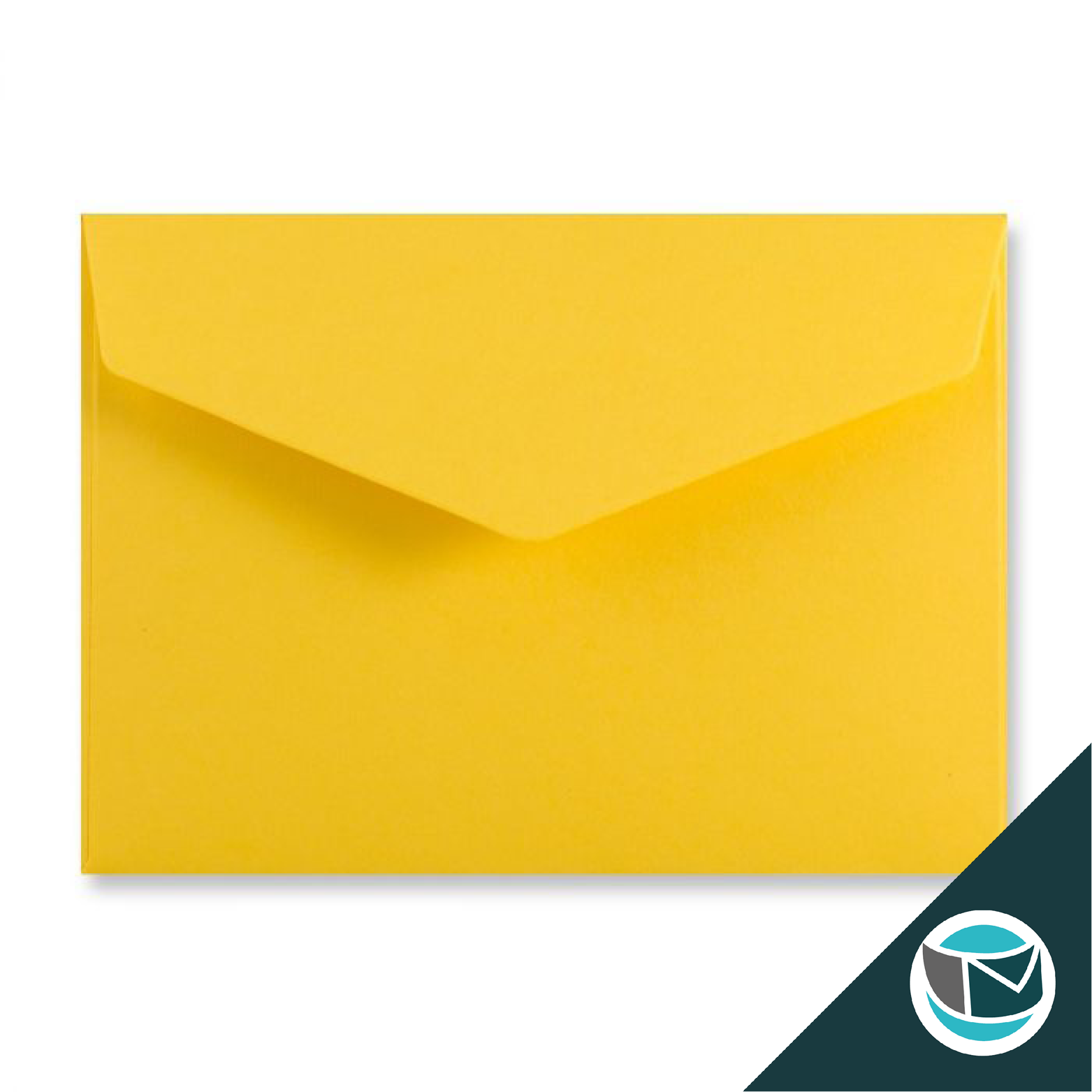 Wenskaart Envelop met Puntklep Strip - 114x162 mm (C6) - Donkergeel